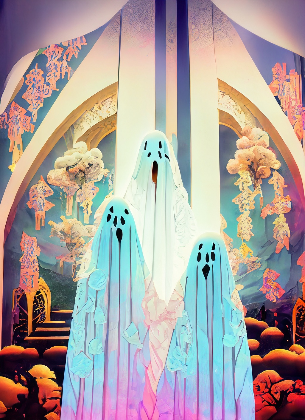 Firefly 3人　怪談 浮世絵　教会 24888